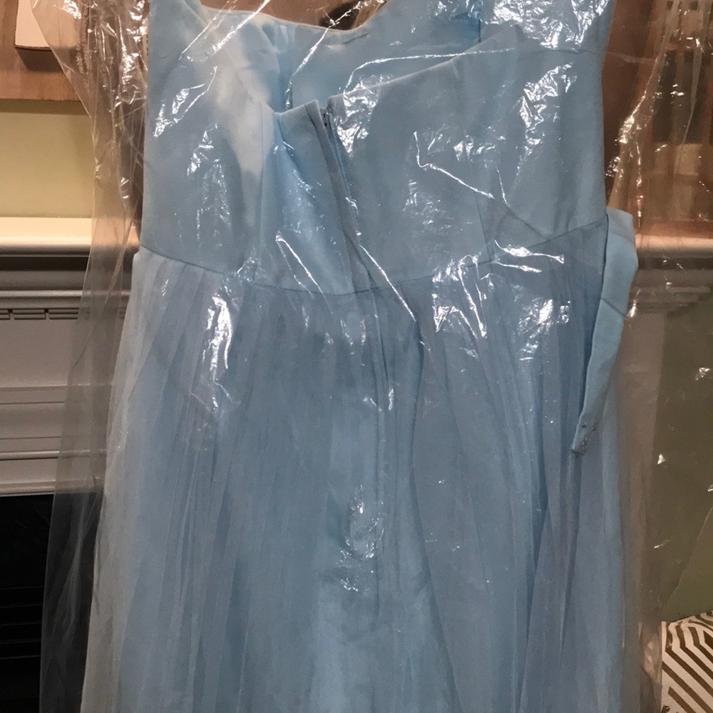 David’s bridal light blue long braid maid dress. - Picture 6 of 6
